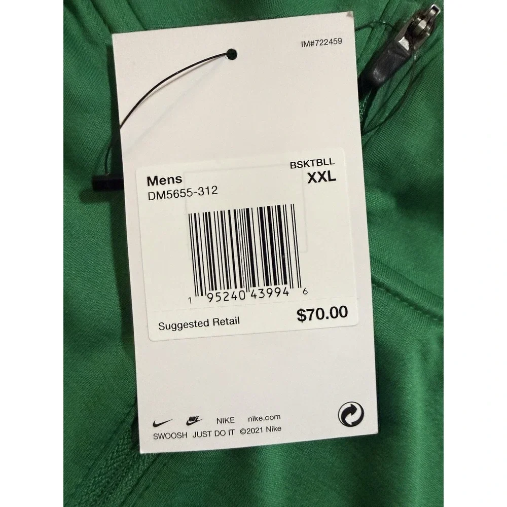 Nike G League Maine Celtics 1/4 Zip Light Pullover - New - Green - XXL - $70